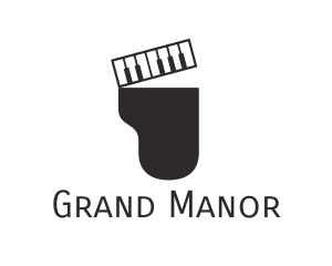 Grand Piano Music logo design