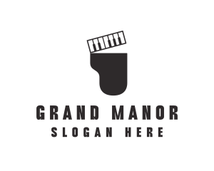 Grand Piano Music logo design