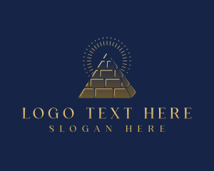 Egypt - Luxury Pyramid Landmark logo design
