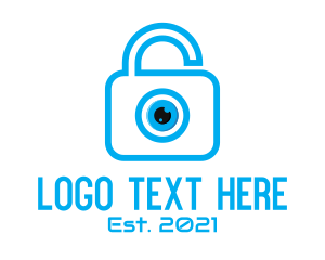 Lock And Key - Eye Security Lock logo design