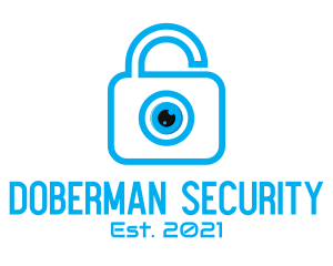 Eye Security Lock  logo design