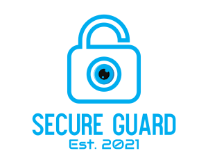 Eye Security Lock  logo design