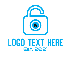Unlock - Eye Security Lock logo design