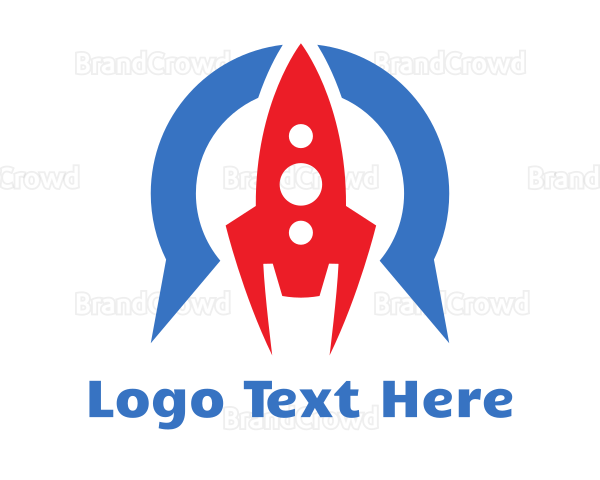 Space Rocket Aviation Logo