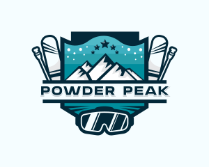 Ski - Mountain Ski Sports logo design