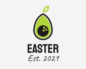 Healthy Diet - Bowling Avocado Fruit logo design