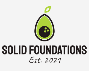 Fruit Juice - Bowling Avocado Fruit logo design