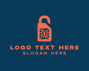 Smartphone - Sim Card Lock logo design