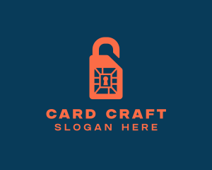 Card - Sim Card Lock logo design