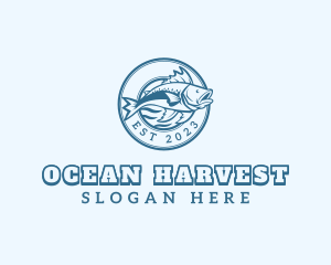 Fish Aquatic Fishing logo design