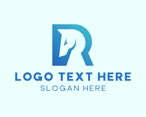 Horse - Modern Horse Startup Letter R logo design