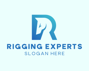 Modern Horse Startup Letter R  logo design