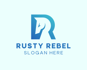 Modern Horse Startup Letter R  logo design