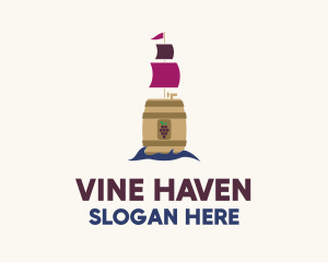 Barrel Wine Ship logo design