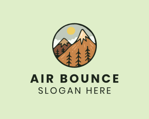 Forest Mountain Peak logo design