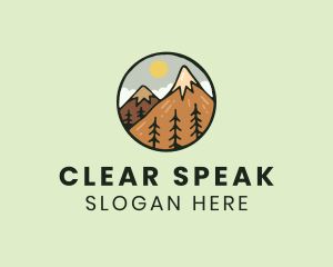 Forest Mountain Peak logo design