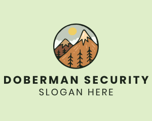 Forest Mountain Peak logo design