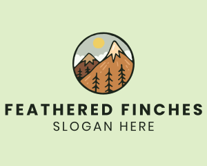 Forest Mountain Peak logo design