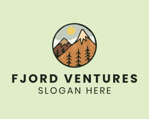 Forest Mountain Peak logo design