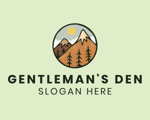 Forest Mountain Peak logo design