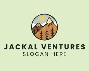 Forest Mountain Peak logo design