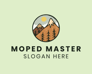 Forest Mountain Peak logo design