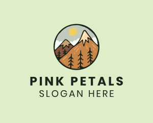 Forest Mountain Peak logo design