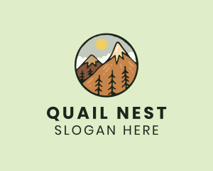 Forest Mountain Peak logo design