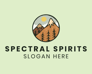 Forest Mountain Peak logo design