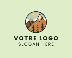 Tourism - Forest Mountain Peak logo design