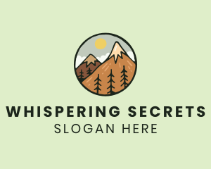 Forest Mountain Peak logo design