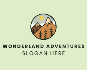 Forest Mountain Peak logo design