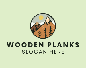 Forest Mountain Peak logo design