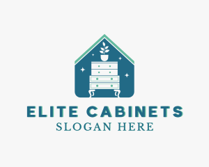 Cabinet - House Drawer Cabinet logo design