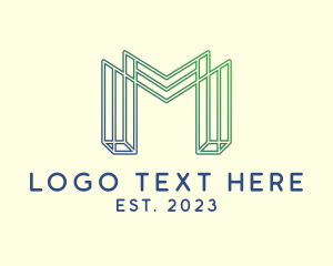 Company - Tech Company Letter M logo design