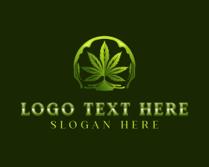 Ganja - Herbal Marijuana Medication logo design