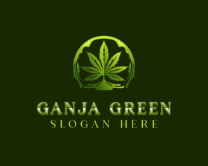 Ganja - Herbal Marijuana Medication logo design