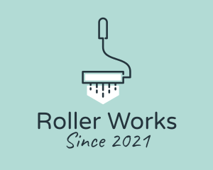 Roller - Minimalist Paint Roller logo design