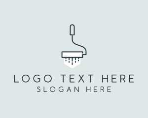 Handyman - Minimalist Paint Roller logo design