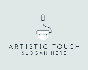 Minimalist Paint Roller logo design