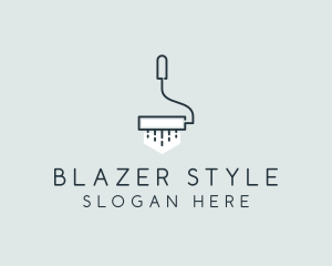 Minimalist Paint Roller logo design