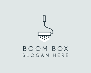 Minimalist Paint Roller logo design