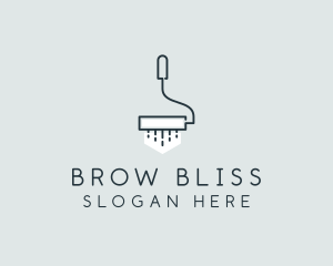 Minimalist Paint Roller logo design