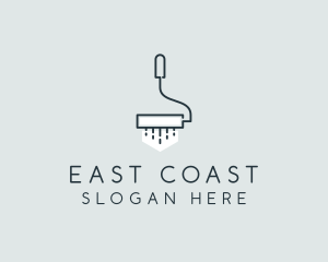 Minimalist Paint Roller logo design