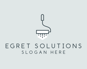 Minimalist Paint Roller logo design