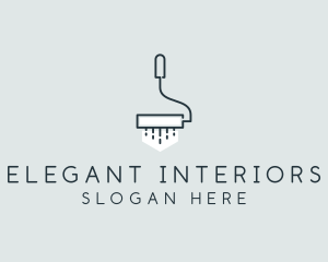 Minimalist Paint Roller logo design