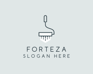 Minimalist Paint Roller logo design