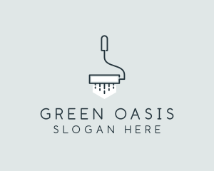 Minimalist Paint Roller logo design