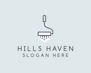 Minimalist Paint Roller logo design