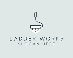 Minimalist Paint Roller logo design